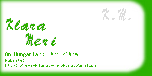 klara meri business card