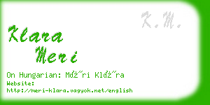 klara meri business card